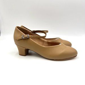 Bloch Women's S0379L Broadway Lo Character Dance Shoes Caramel Tan Size 7.5 New